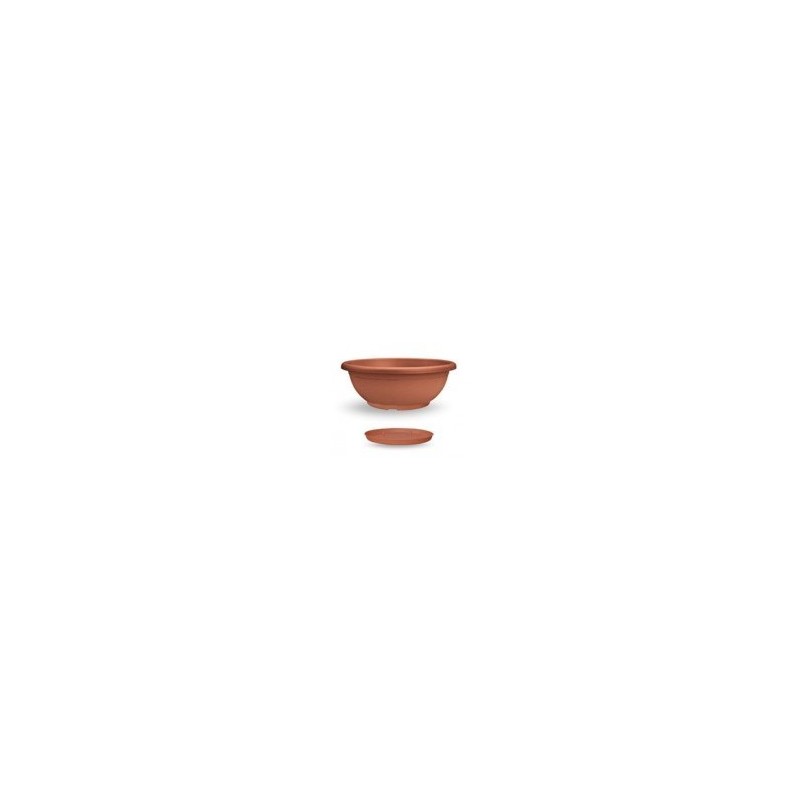 TARRINA CON PLATO 30CM NAXOS TERRACOTA