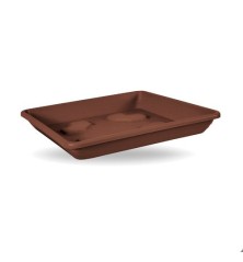 PLATO PLASTICO CUADRADO 36CM BRONCE