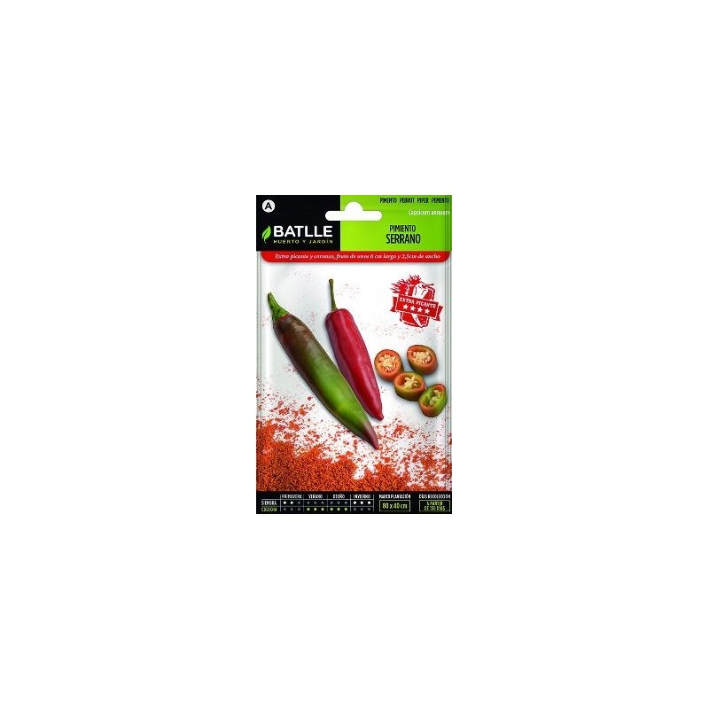SEMILLAS PIMIENTO SERRANO PICANTE 1GR