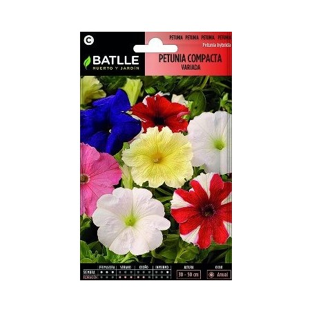 SEMILLAS PETUNIA COMPACTA VARIADA 0.5GR