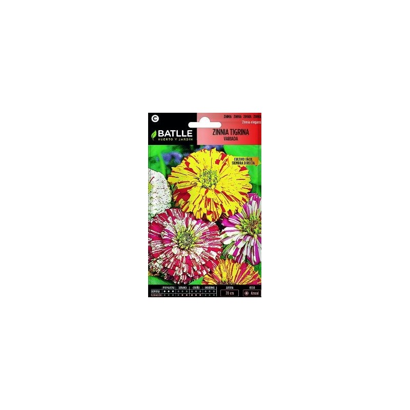 SEMILLAS ZINNIA TIGRINA VARIADA 2GR