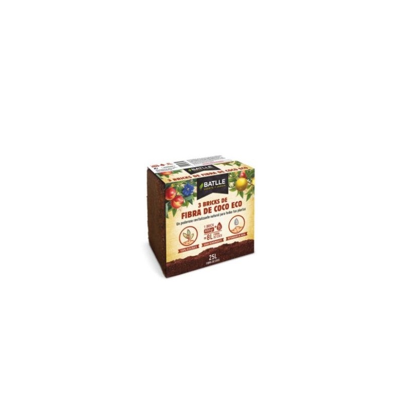 FIBRA DE COCO ECO 3 BRICKS DE 650GR.