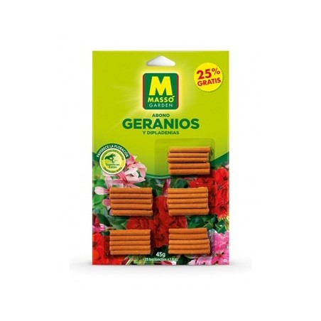 BASTONCITOS FERTILIZANTE GERANIOS Y DIPLADENIAS 25