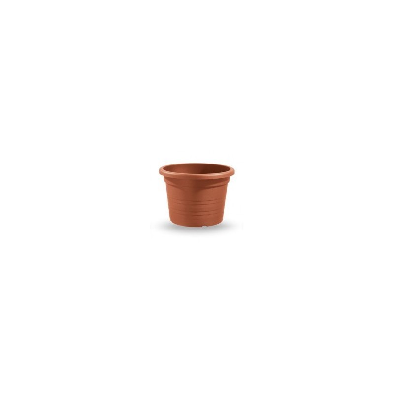 MACETA PLASTICO CILINDRO 24CM TERRACOTA