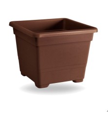 PLATO PLASTICO CUADRADO 50CM TERRACOTA