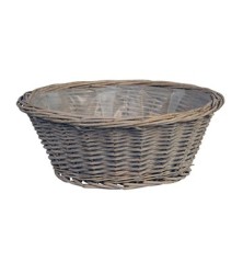 CESTA RATTAN TEXAS REDONDA 25X8CM GRIS