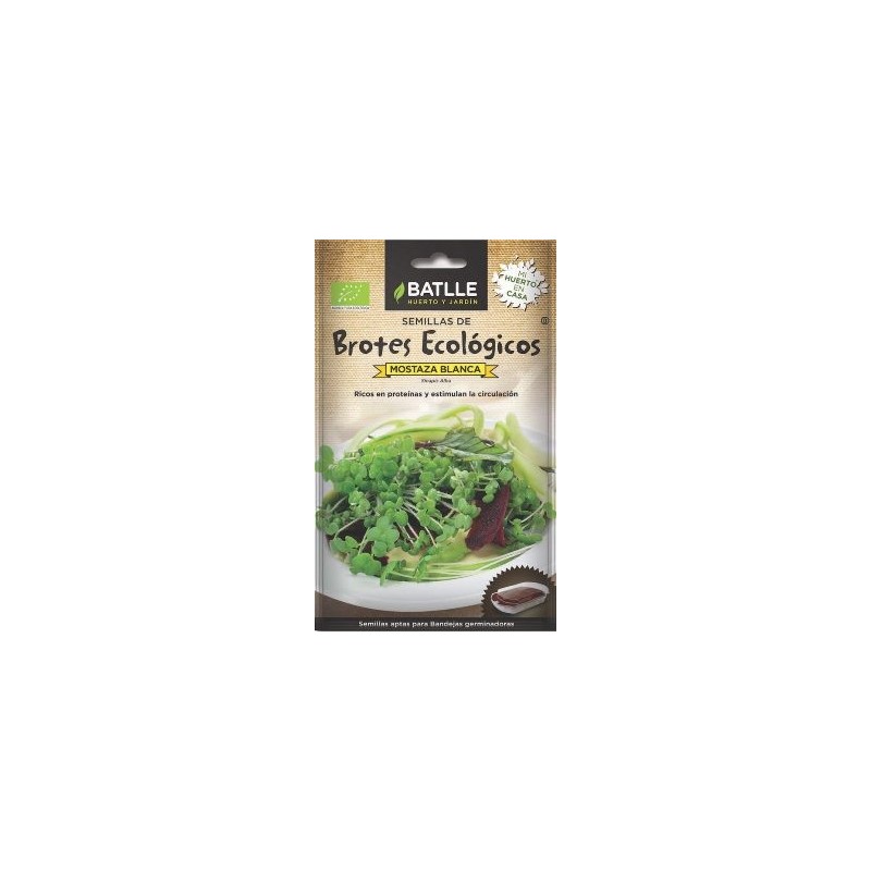 SEMILLAS ECOLOGICAS BROTES MOSTAZA BLANCA 20GR
