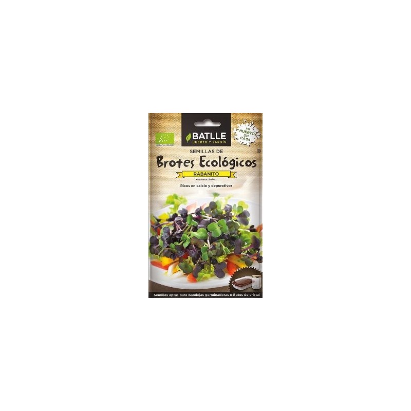 SEMILLAS ECOLOGICAS BROTES RABANITO 18GR