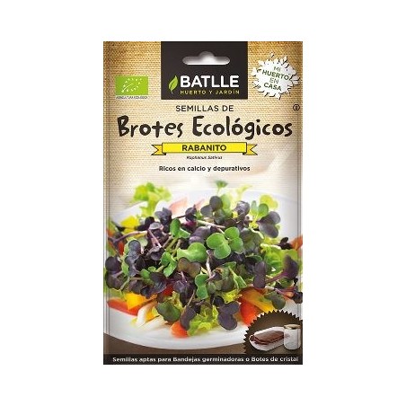 SEMILLAS ECOLOGICAS BROTES RABANITO 18GR