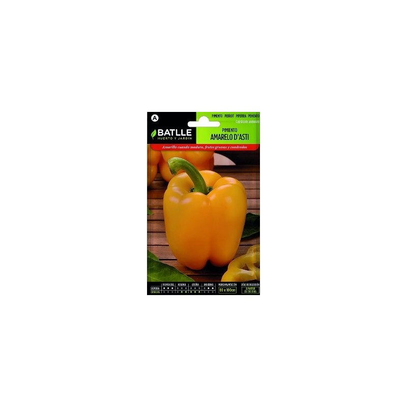 SEMILLAS PIMIENTO AMARILLO D'ASTI 1GR