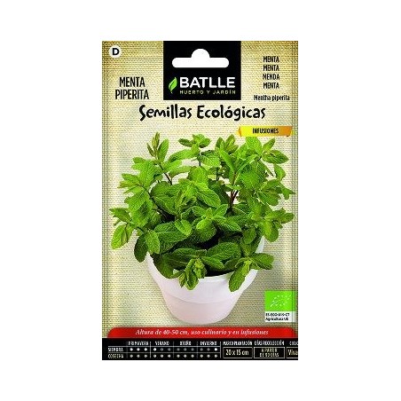 SEMILLAS ECOLOGICAS MENTA PIPERITA 0.05GR