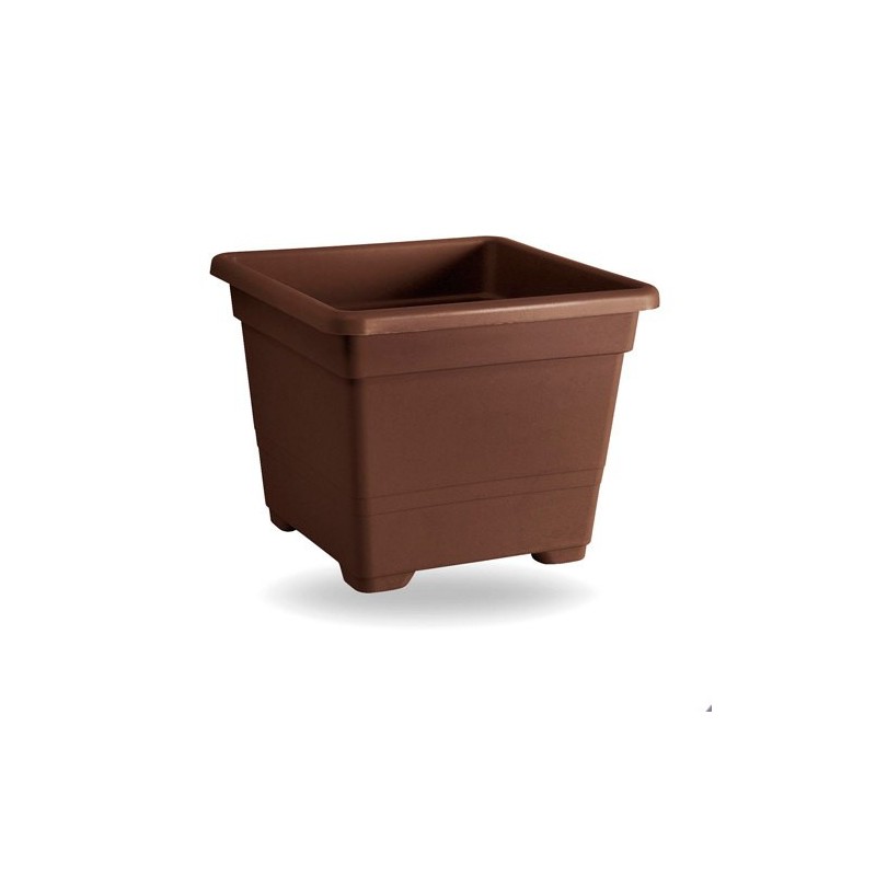 MACETA PLASTICO CUADRADA 54CM TERRACOTA