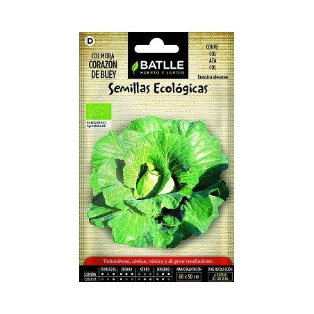 SEMILLAS ECOLOGICAS COL CORAZON DE BUEY 0.8GR