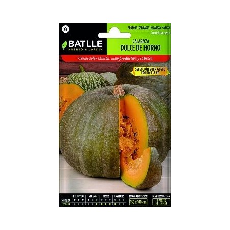 SEMILLAS CALABAZA DULCE HORNO 6GR