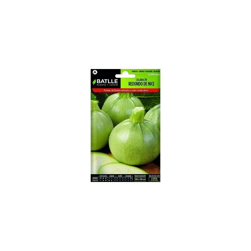 SEMILLAS CALABACIN REDONDO DE NIZA 8GR
