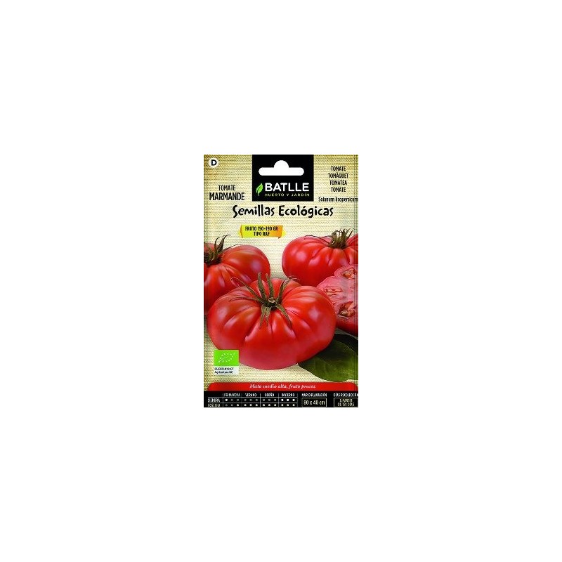 SEMILLAS ECOLOGICAS TOMATE MARMANDE RAF 0,5GR