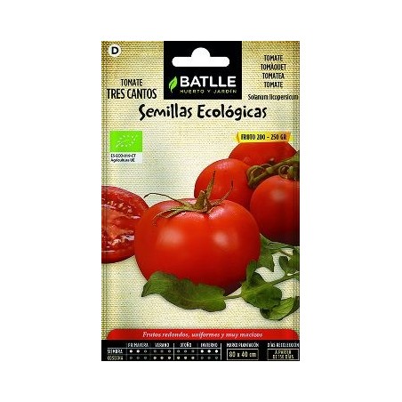 SEMILLAS ECOLOGICAS TOMATE TRES CANTOS 0,5GR