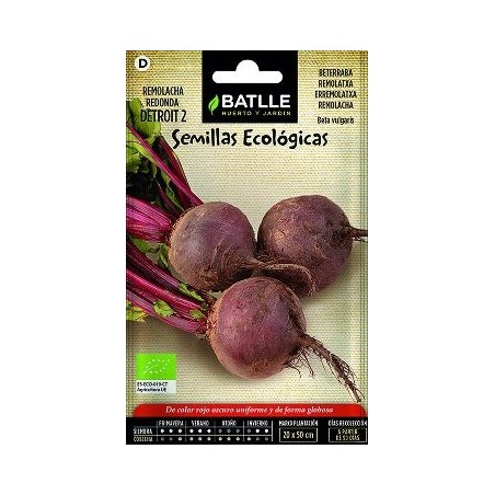 SEMILLAS ECOLOGICAS REMOLACHA REDONDA DETROIT 2 2,