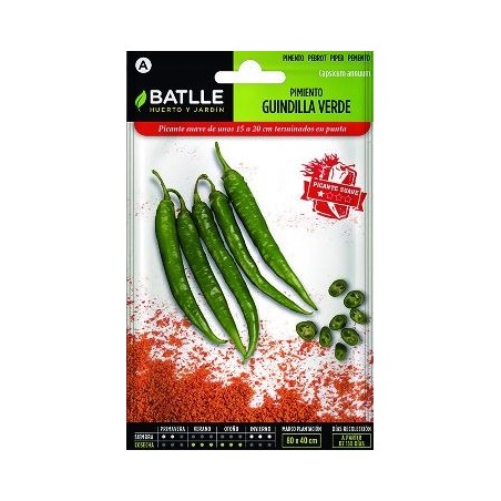 SEMILLAS PIMIENTO GUINDILLA VERDE 2GR