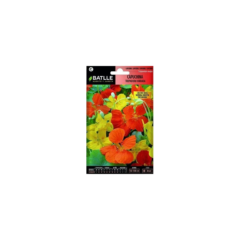 SEMILLAS CAPUCHINA TREPADORA 10GR