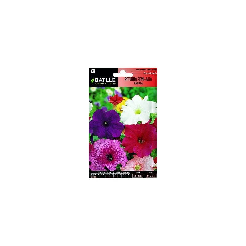 SEMILLAS PETUNIA SEMI-ALTA VARIADA 0.5GR