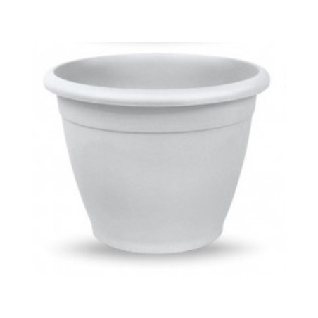 MACETA PLASTICO NAXOS 30CM BLANCA