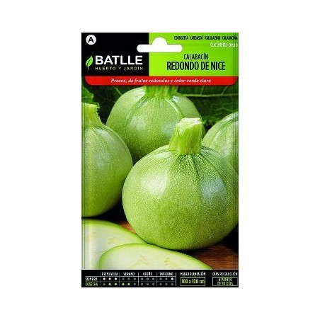 SEMILLAS CALABACIN REDONDO DE NIZA 8GR