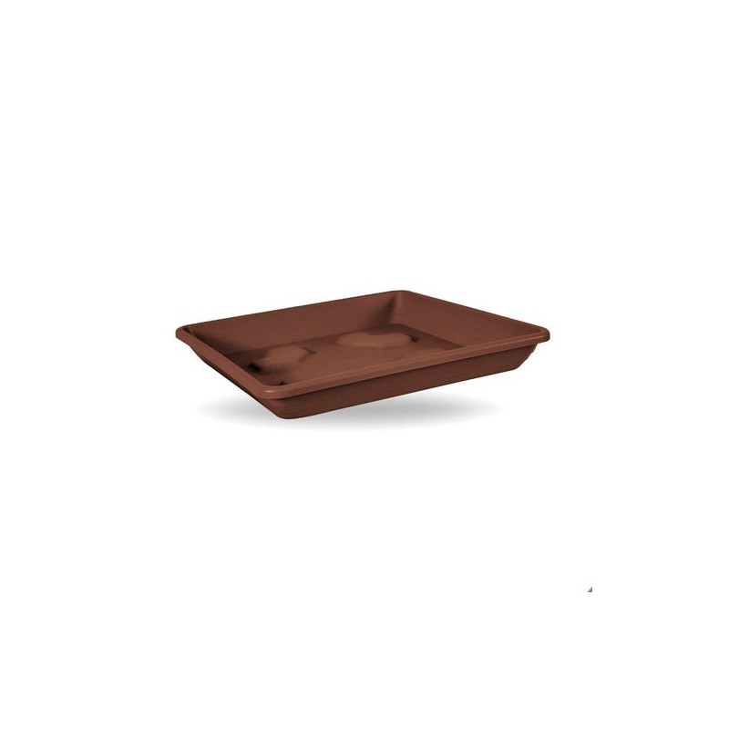 PLATO PLASTICO CUADRADO 36CM BRONCE