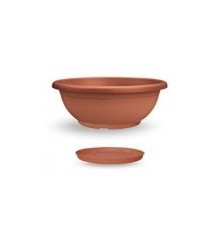 TARRINA CON PLATO 40CM NAXOS TERRACOTA