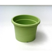 MACETA PLASTICO CILINDRO 30CM VERDE SUAVE