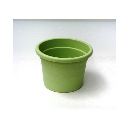 MACETA PLASTICO CILINDRO 30CM VERDE SUAVE
