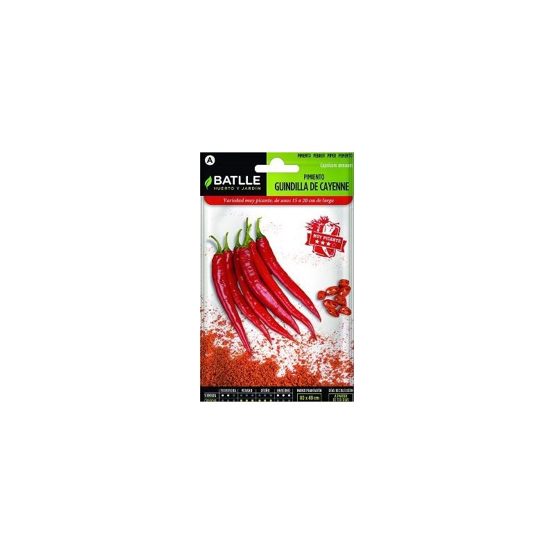SEMILLAS PIMIENTO GUINDILLA DE CAYENNE ROJO 2GR