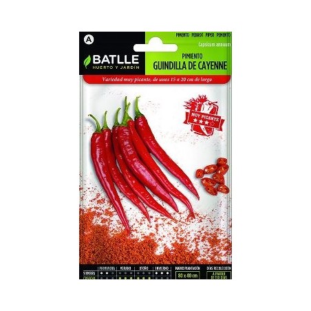 SEMILLAS PIMIENTO GUINDILLA DE CAYENNE ROJO 2GR