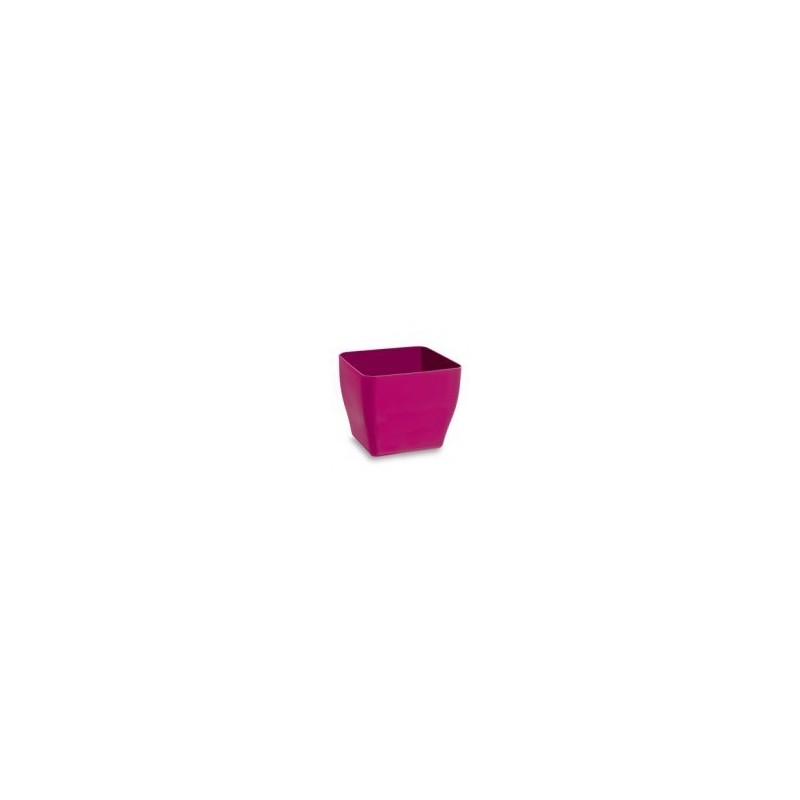 MACETA LIVING C/RUEDAS 30CM CUADRADA ROSA