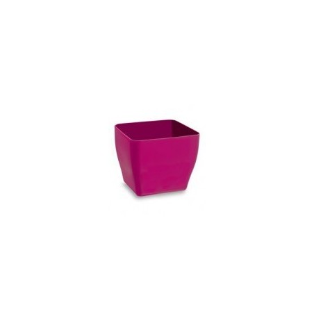 MACETA LIVING C/RUEDAS 30CM CUADRADA ROSA