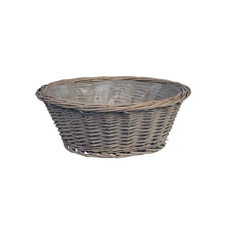 CESTA RATTAN TEXAS REDONDA 25X8CM GRIS