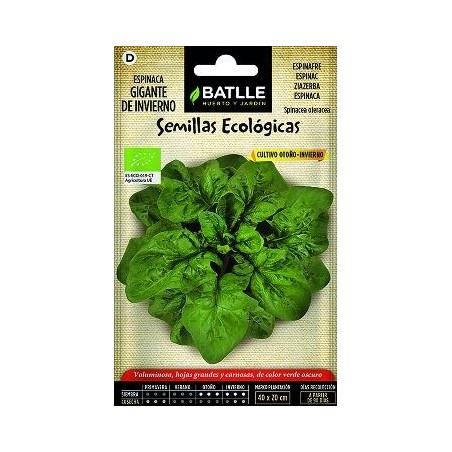 SEMILLAS ECOLOGICAS ESPINACA GIG.INVIERNO 4GR
