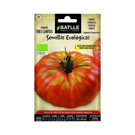 SEMILLAS ECOLOGICAS TOMATE TRES CANTOS GIG.ROSA 0,