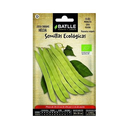 SEMILLAS ECOLOGICAS JUDIA HELDA 15GR