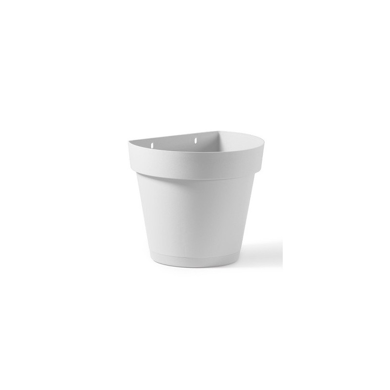 MACETA PLASTICO PARED CLEO 25X19.5 BLANCA