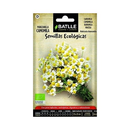 SEMILLAS ECOLOGICAS MANZANILLA CAMOMILA 0.2GR