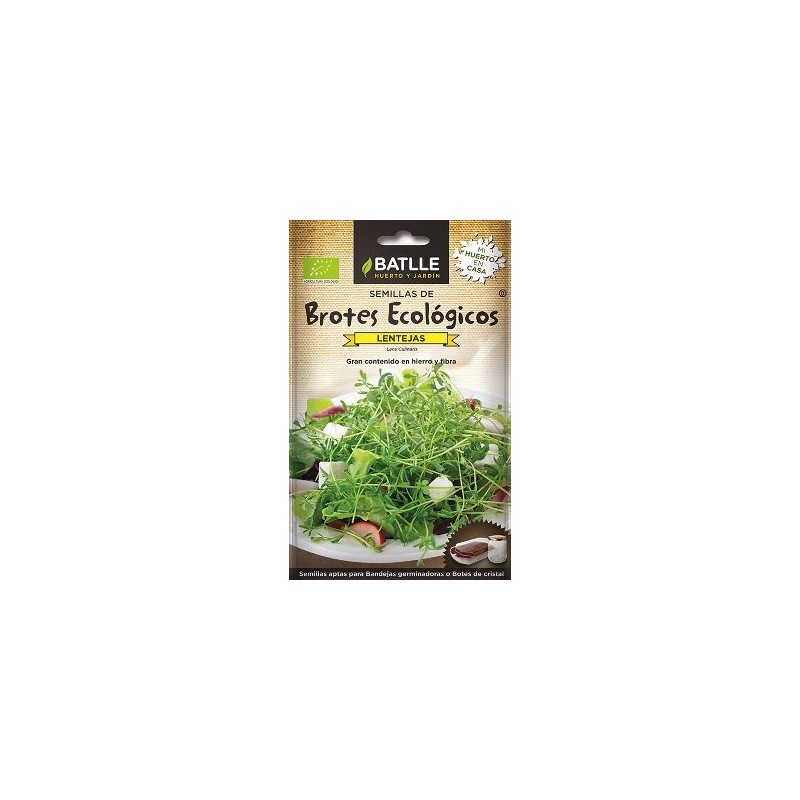 SEMILLAS ECOLOGICAS BROTES LENTEJAS 33GR