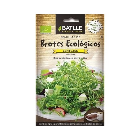 SEMILLAS ECOLOGICAS BROTES LENTEJAS 33GR