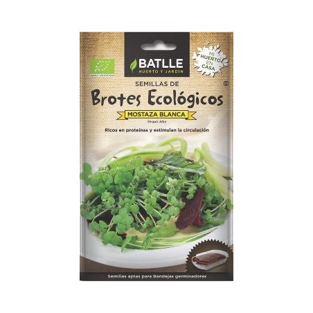 SEMILLAS ECOLOGICAS BROTES MOSTAZA BLANCA 20GR