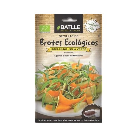 SEMILLAS ECOLOGICAS BROTES SOJA VERDE JUDIA MUNG 3