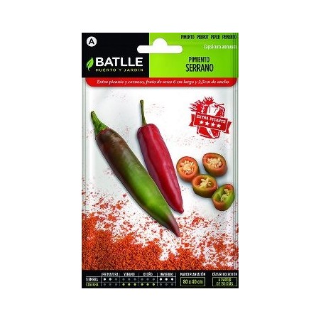 SEMILLAS PIMIENTO SERRANO PICANTE 1GR