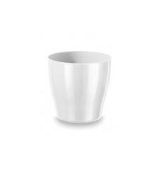 MACETA LIVING C/RUEDAS 40CM REDONDA BLANCA