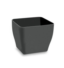 MACETA LIVING 25CM CUADRADA ANTRACITA