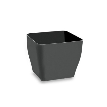 MACETA LIVING 25CM CUADRADA ANTRACITA