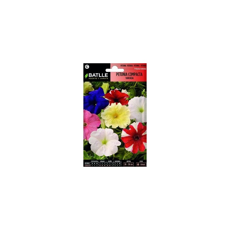 SEMILLAS PETUNIA COMPACTA VARIADA 0.5GR